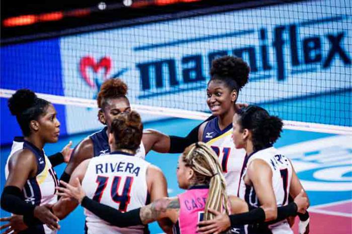 Las dominicanas ganaron 15-9 en el quinto set tras un disputado partido frente Alemania.