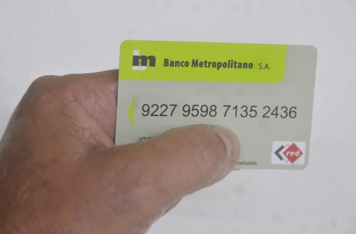 Tarjeta magnetica del Banco Metrpolitano