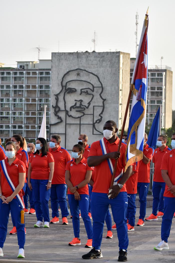 Abanderamiento de la delegación cubana que participará en los XXXII Juegos Olímpicos de Tokio 2020