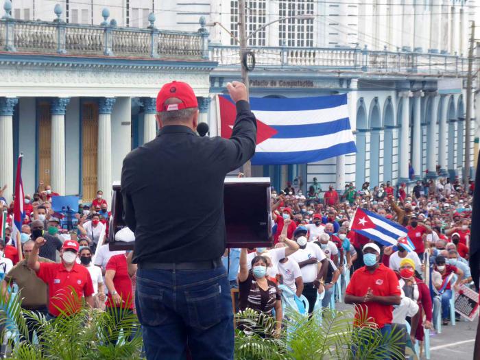 Acto de apoyo a la Revolución en Pinar del Río