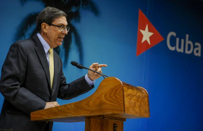 Conferencia de Prensa ofrecida por el Ministro de Relaciones Exteriores de Cuba, Bruno Rodríguez Parrilla en la sede del MINREX, con motivo de nuevas sanciones por parte del Gobierno de EUA.