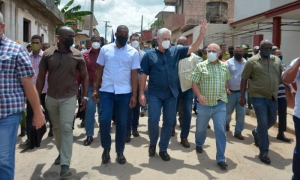 Díaz-Canel en San Antonio de los Baños