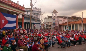 Acto de apoyo a la Revolución en Pinar del Río