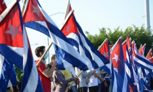 Acto de apoyo a la Revolución en Sancti Spíritus