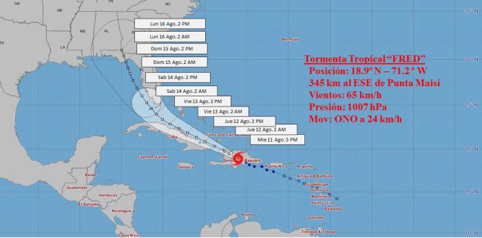 cono tormenta Fred 6pm
