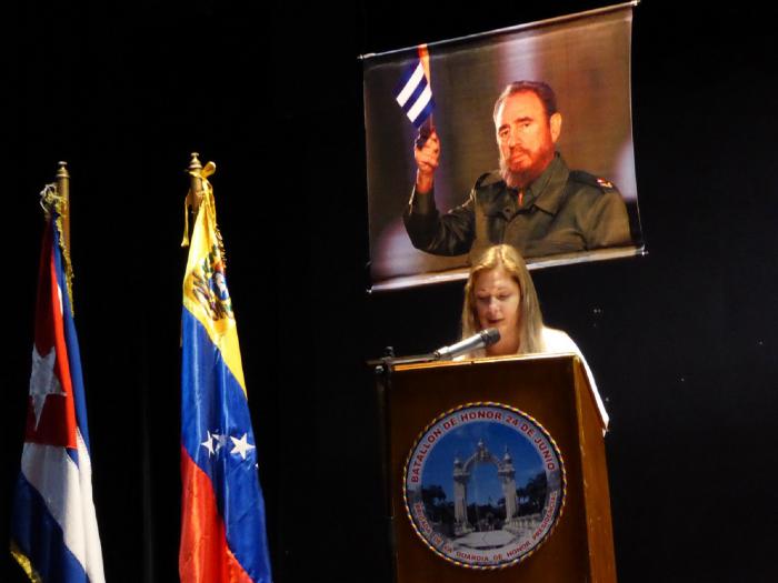 Una voz joven, de Cuba, ratificó el compromiso de su generación, con las ideas de Fidel.