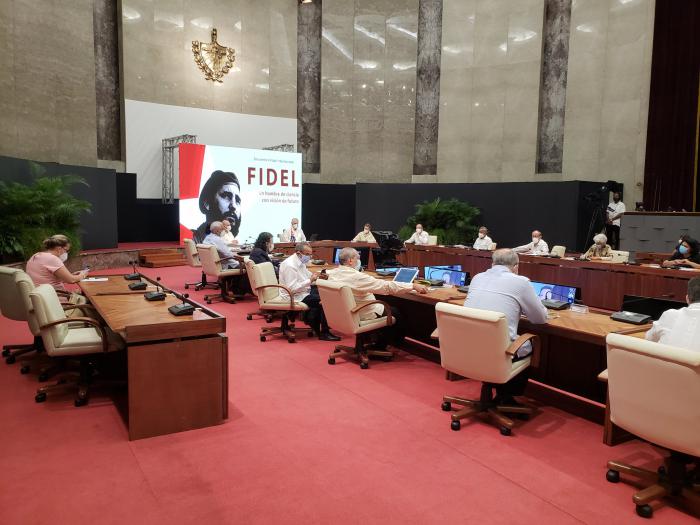 Una amplia delegación cubana, encabezada por su presidente Miguel Díaz Canel Bermúdez, asiste de manera online al Foro de Sao Paulo. 