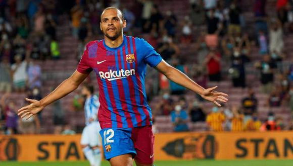 Martin Braitwhite marcó doblete para los culés.