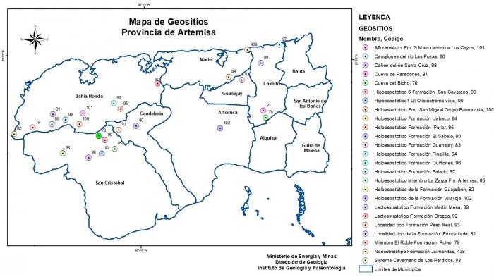 Geositios de la provincia de Artemisa