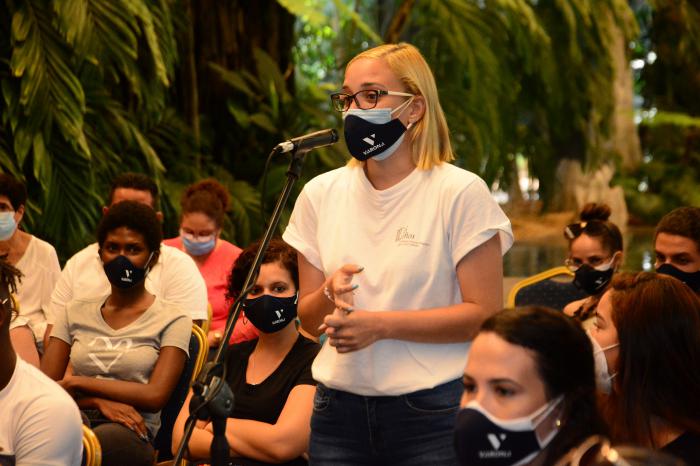 Encuentro de Diaz Canel con jóvenes estudiantes y profesores de la Universidad de Ciencias Pedagógicas “Enrique José Varona”