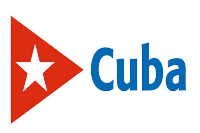 La Marca País constituye un signo oficial cuya titularidad corresponde al Estado cubano, y se conforma por un triángulo rojo que en el centro tiene la estrella solitaria blanca, seguido de la palabra Cuba en color azul y con letra inicial mayúscula.