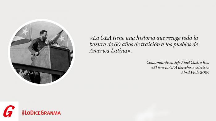 Fidel sobre la OEA