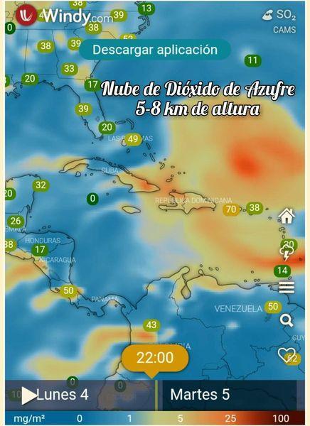 Una nube de polvo del desierto del Sahara cruza el Atlántico y llega al Caribe. 