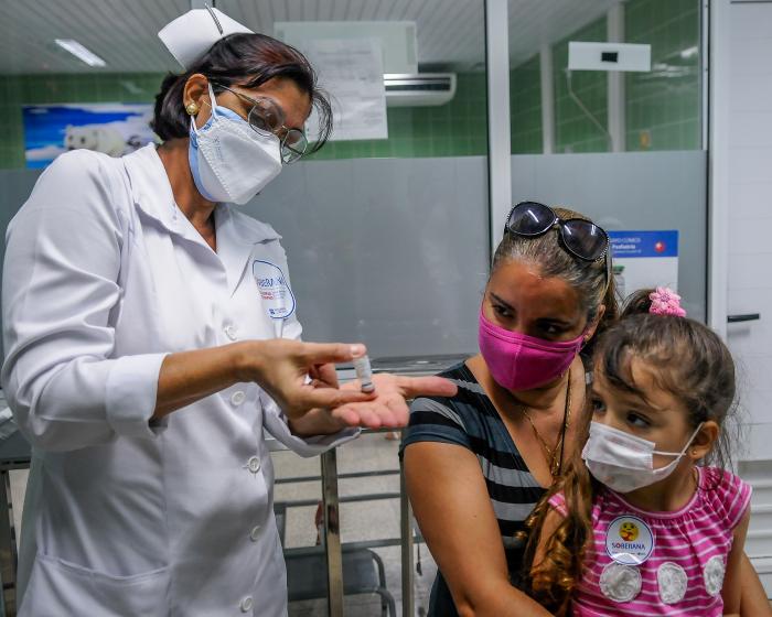 Vacunación de ensayo soberana plus, en niños convalecientes de Covid, hospital Pediatrico Juan Manuel Márquez