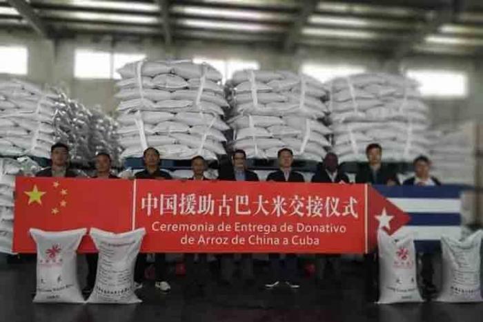 Donación de arroz de China a Cuba