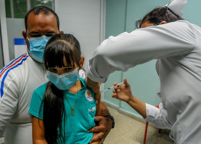 Vacunación de ensayo soberana plus, en niños convalecientes de Covid, hospital Pediatrico Juan Manuel Márquez