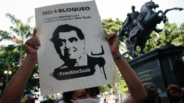 La liberación de Alex Saab es un reclamo popular en Caracas. foto: getty images