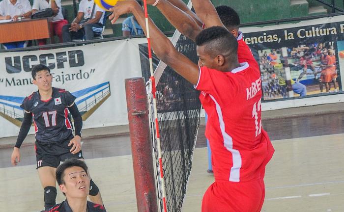 Sub 23 de Voleibol Cuba Japón, en la Mariposa de la Ciudad Deportiva