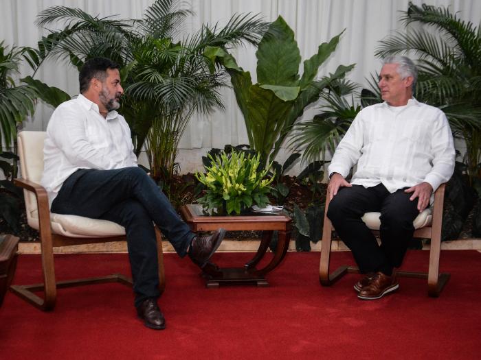 Recibe Díaz Canel al eurodiputado de la izquierda Manu Pineda
