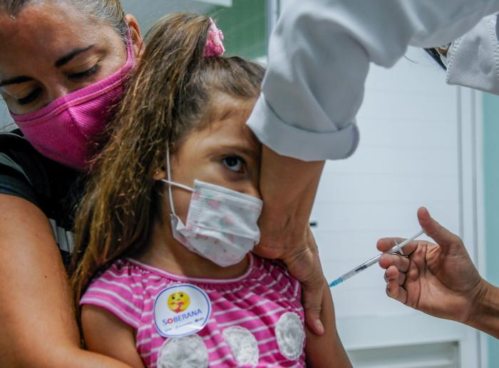 Vacunación de ensayo soberana plus, en niños convalecientes de Covid, hospital Pediatrico Juan Manuel Márquez