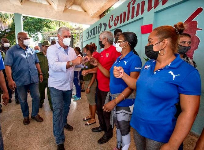 Díaz-Canel en La Habana del Este, 19 noviembre 2021
