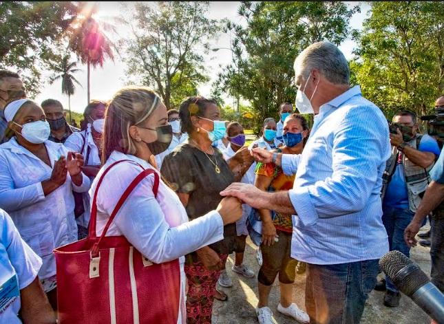 Díaz-Canel en La Habana del Este, 19 noviembre 2021