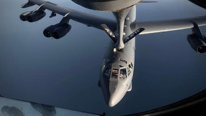 Un B-52H Stratofortress durante los ejercicios Global Thunder 22 en la base aérea Minot (Dakota del Norte, EE.UU.), 3 de noviembre de 2021.Twitter / US_Stratcom