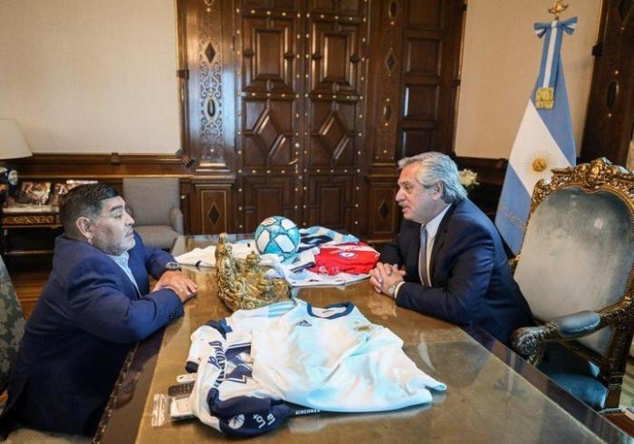 Con el presidente de Argentina Alberto Fernández. Foto: Getty Images