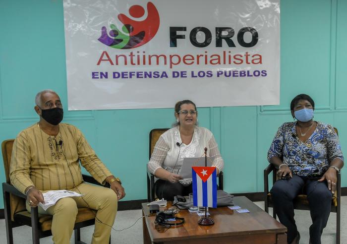Foro antimperialista virtual, en defensa de los pueblos, efectuado en la cede del Comité Central del PCC