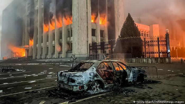Las manifestaciones violentas en Kazajistán buscan derrocar al gobierno. Foto: tass