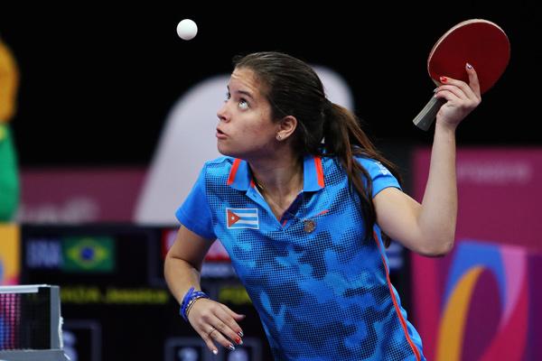 Daniela Fonseca , Tenis de Mesa, preolímpico de la disciplina que se celebra en Rosario, Argentina, al conseguir el boleto a Tokio-2020, en la rama clasificatoria del torneo.
