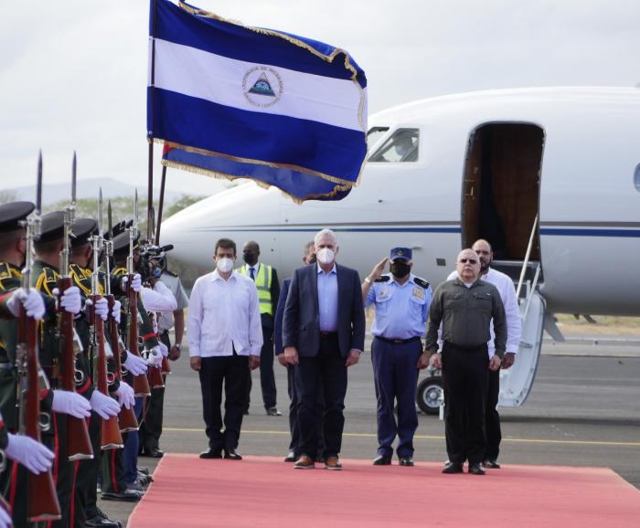 Miguel Díaz-Canel Bermúdez llegó este lunes a tierra nicaragüense