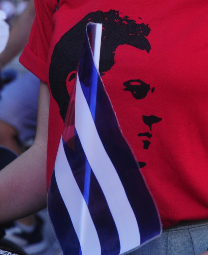 Acto por el 93 aniversario del asesinato de Julio Antonio Mella, desarrollado en la universidad de La Habana, Vedado