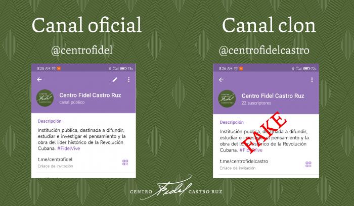 El canal oficial de Telegram del Centro actualmente cuenta con 480 suscriptores
