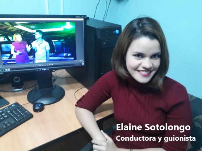 Elaine Sotolongo, conductora y guionista. 