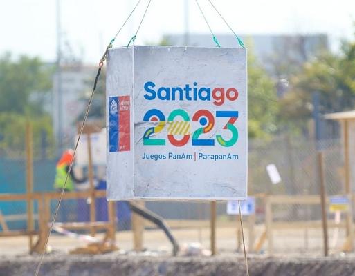 Piedra de la Villa Panamericana en Santiago de Chile donde se celebrarán los Juegos Panamericanos y Parapanamericanos 