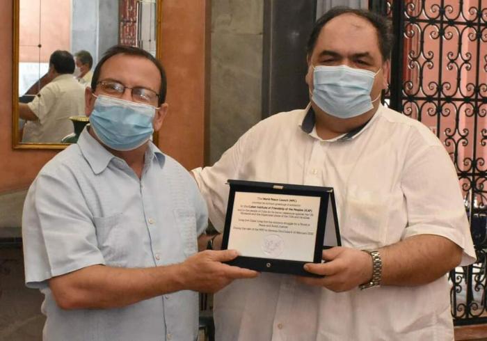 Consejo Mundial de la Paz transmite saludos solidarios a Cuba