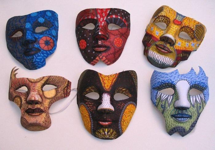 Obra de Manuel López Oliva. Mascaras de Teatro.
