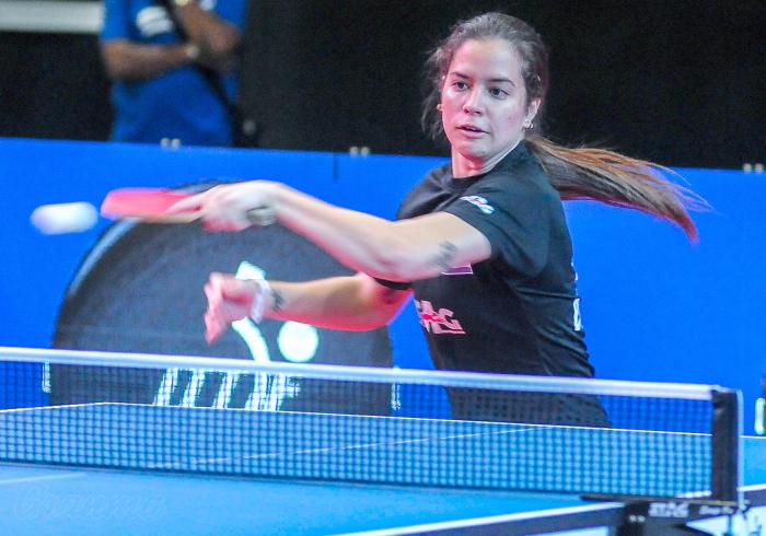 Daniela Fonseca aportó dos victorias en el triunfo sobre las dominicanas.  foto: José Manuel Correa