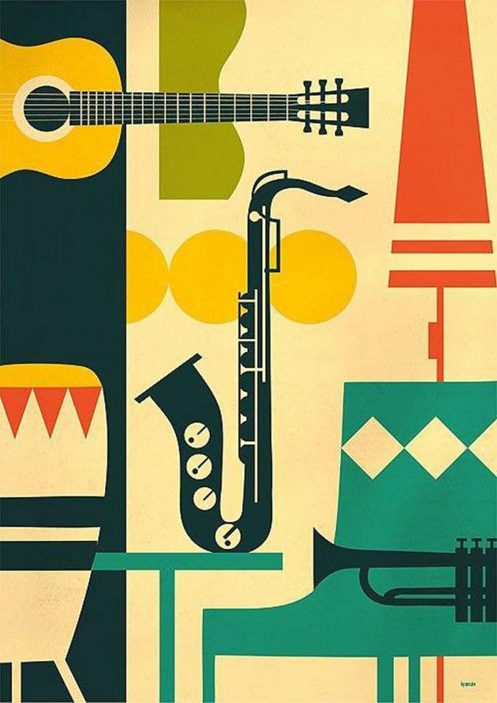 El jazz toma piezas de un contexto y las transforma a otro. ilustración tomada de La Jiribilla