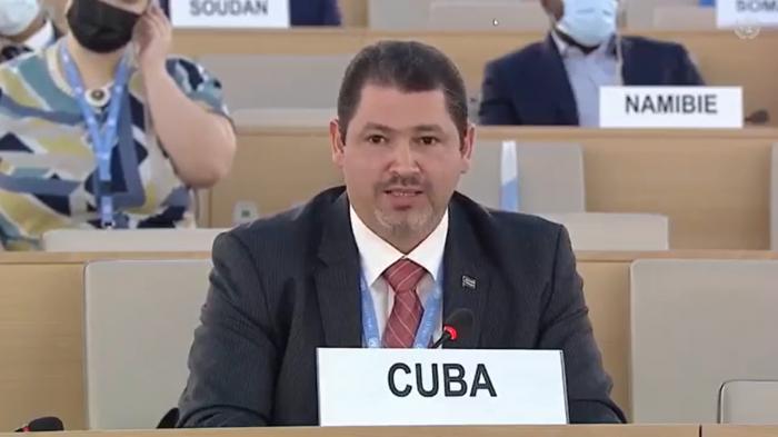 Embajador Juan Antonio Quintanilla Román, Representante Permanente de Cuba, ante el Consejo de Derechos Humanos.