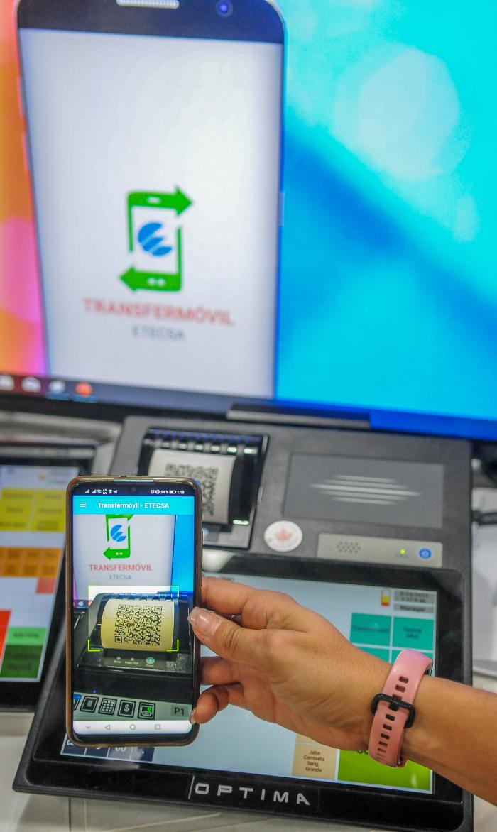 Se trata de un sistema donde las cajas registradoras, con sistema operativo Android, incorporan para el cliente como método de pago la lectura del código QR con la información del monto total a través de la aplicación desarrollada por Etecsa.