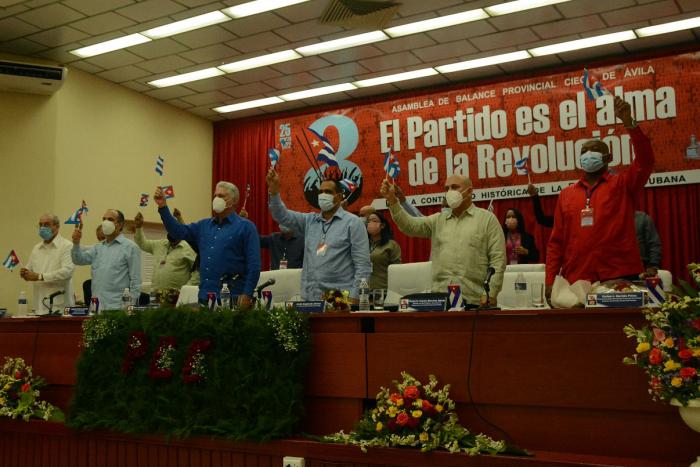 Miguel Díaz-Canel Bermúdez, en la Asamblea de balance de la organización