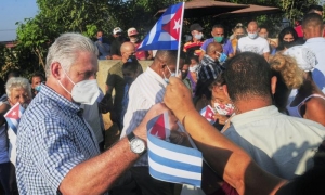 Visita al barrio El Chalet del consejo popular Toledo en la Ciudad de Artemisa como parte de la Visita del 1er secretario del CCPCC y presidente de la República de Cuba, Miguel Díaz-Canel Bermúdez