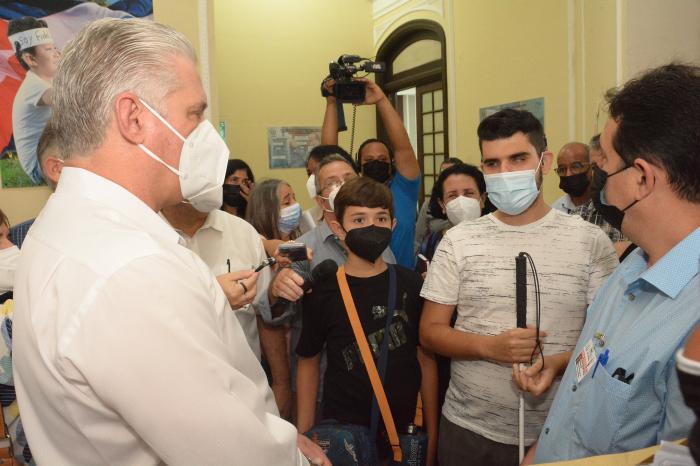 Visita Diaz Canel al Borras Marfan