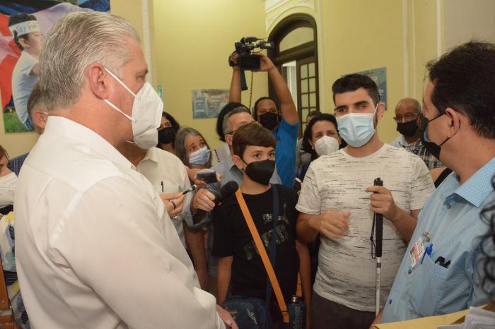 Visita Diaz Canel al Borras Marfan