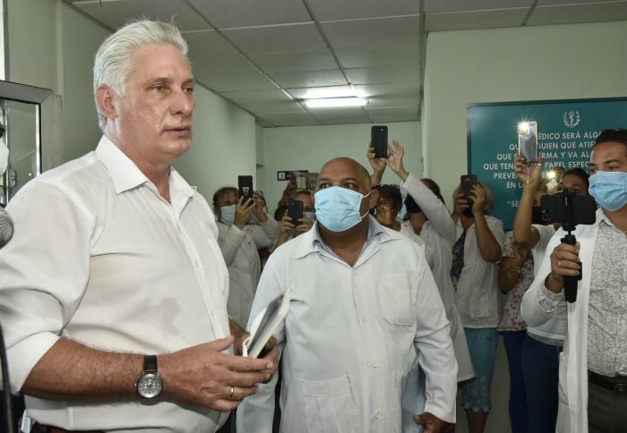 Visita Diaz Canel al Borras Marfan