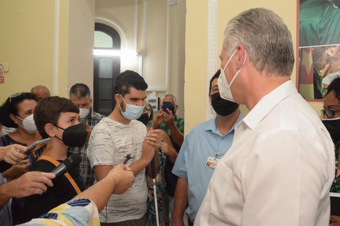 Visita Diaz Canel al Borras Marfan