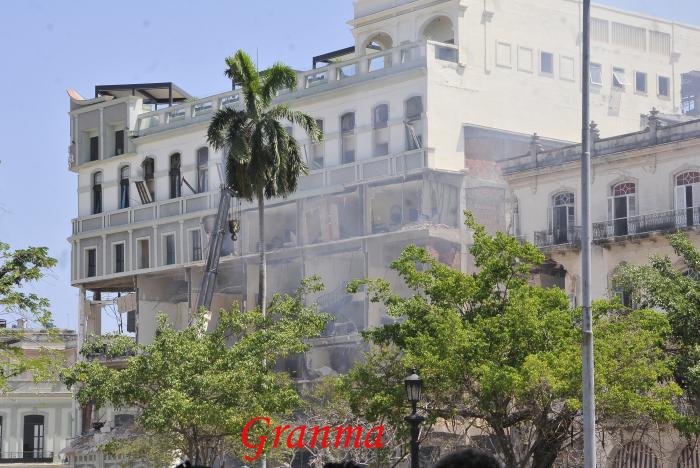 Así quedó el Hotel Saratoga, después de la explosión