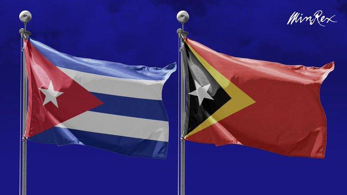 Banderas de Cuba y Timor Leste
